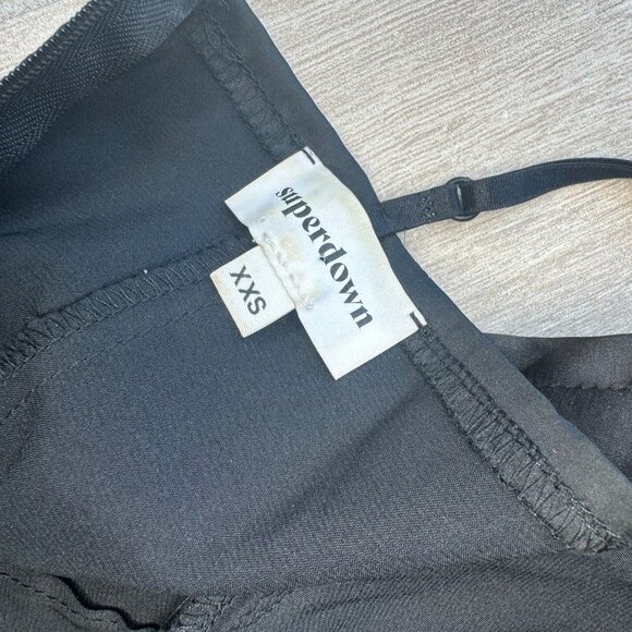 Superdown Black Satin Ruched Mini Dress XXS - Picture 7 of 9